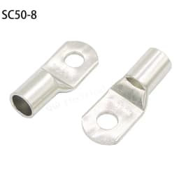 10PCS/5PCS SC50-6 50-8 50-10 50-12 Copper Cable Lug Kit Bolt Hole Tinned Cable lugs Battery Terminals copper nose Wire connector