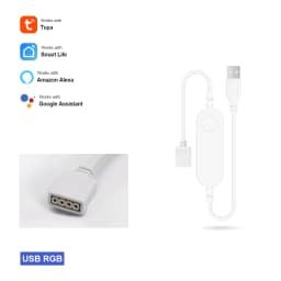 Tuya Smart Life APP 5V-24V WiFi 3Pin 4 Pin RGB LED Light Strip Wireless Remote Controller Smart Home Work with Alexa Google Home