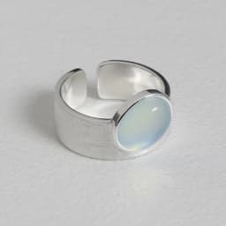 925 Sterling Silver Rings For Women Blue Moonstone Adjustable Engagement Wedding Ring Luxury Birthday Party Jewelry Gift