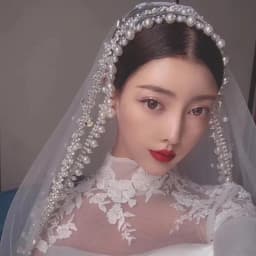 Vintage High Quality Pearls With Rhinestone White Ivory Colour Bride Veils Wedding Headdress Belos Arabes المرأة الحجاب