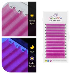 GLAMLASH Gradient Red Green Blue Purple Color Eyelash Extension Individual Faux Mink Ombre False Eye Colored Lashes Makeup Tool