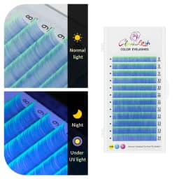 GLAMLASH Gradient Red Green Blue Purple Color Eyelash Extension Individual Faux Mink Ombre False Eye Colored Lashes Makeup Tool