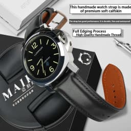 MAIKES luxury Genuine Leather Watch Strap 20mm 22mm Watch Accessories Bands For MIDO TISSOT SEIKO Watch Bracelet