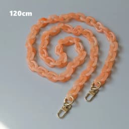 New Fashion Woman Handbag Accessory Parts White Black Beige Resin Chain Luxury Orange Strap Women Shoulder Cute Clutch Chains