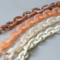 New Fashion Woman Handbag Accessory Parts White Black Beige Resin Chain Luxury Orange Strap Women Shoulder Cute Clutch Chains