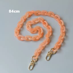 New Fashion Woman Handbag Accessory Parts White Black Beige Resin Chain Luxury Orange Strap Women Shoulder Cute Clutch Chains