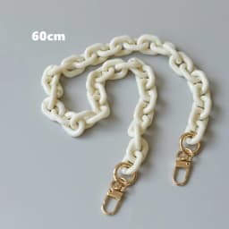 New Fashion Woman Handbag Accessory Parts White Black Beige Resin Chain Luxury Orange Strap Women Shoulder Cute Clutch Chains