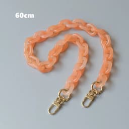 New Fashion Woman Handbag Accessory Parts White Black Beige Resin Chain Luxury Orange Strap Women Shoulder Cute Clutch Chains
