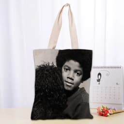 KPOP Michael Jacks Tote Bag Women Canvas Fabric Bags Eco Reusable Shopping Bags Traveling Beach Casual Useful Shoulder Bag 03-18