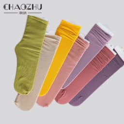 CHAOZHU Thin Loose Socks Solid Colors Second Generation Upgrade Quality Women Classic Summer Spring Canvas Shoes Footwear Sox
