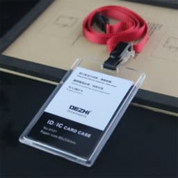ID Card Holder Keychain Desk Accessories Photocard Holder Business Card Holder Stationery Organizer Clip Holder Office Supplies