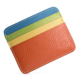 Vintage Cowhide Leather ID Card Bag With 7 Card Slots Super Thin Genuine Leather Bank Credit Card Holder Coin Purse Wallet