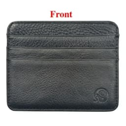 Vintage Cowhide Leather ID Card Bag With 7 Card Slots Super Thin Genuine Leather Bank Credit Card Holder Coin Purse Wallet