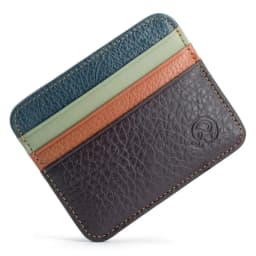Vintage Cowhide Leather ID Card Bag With 7 Card Slots Super Thin Genuine Leather Bank Credit Card Holder Coin Purse Wallet