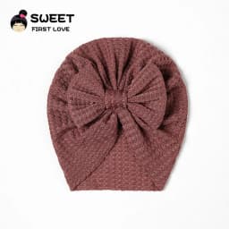Waffle Bowknot Newborn Baby Girl Turban for Babies Soft Cotton Bow Infant Beanie Baby Headbands Toddler Baby Hair Accessories