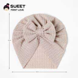 Waffle Bowknot Newborn Baby Girl Turban for Babies Soft Cotton Bow Infant Beanie Baby Headbands Toddler Baby Hair Accessories