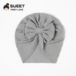 Waffle Bowknot Newborn Baby Girl Turban for Babies Soft Cotton Bow Infant Beanie Baby Headbands Toddler Baby Hair Accessories