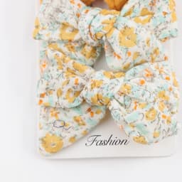 4Pcs/Set Baby Bows Hair Clips Muslin Girls Hairpins Hairclip For Kids Cotton Linen Barrette Flower Print Side Pin Accessories