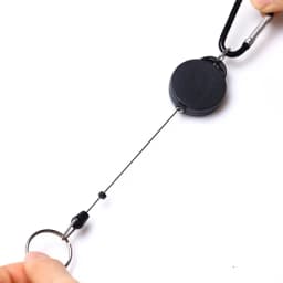 Metal Retractable Easy Pull Key Ring ID Holders Lanyard Badge Holder Reel Name Badge ID Tag Card Clip Recoil Reel Belt Clip