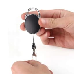 Metal Retractable Easy Pull Key Ring ID Holders Lanyard Badge Holder Reel Name Badge ID Tag Card Clip Recoil Reel Belt Clip