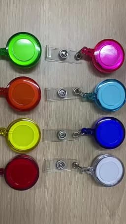 10pcs Retractable Pull Badge Reel Plastic ID Lanyard Name Tag Key Ring Chain Clips Hospital Nurse Badge Holder Credential Holder