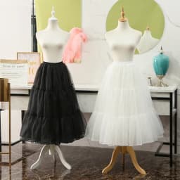 80CM Long Puffy Organza Skirt Halloween Women Crinoline Vintage Petticoat for Wedding Evening Cosplay Underskirt Rockabilly Tutu