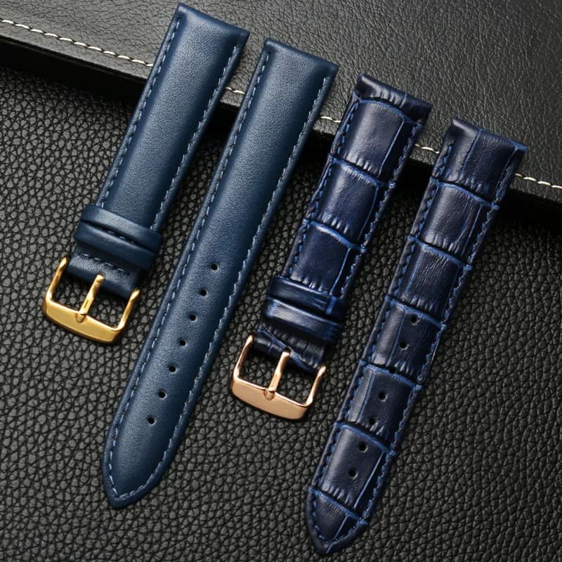 Genuine leather bracelet blue color watch-Strapfor citi-zen ro-ssini watchband14 16 18 20mm 21 22mm 23mm watch bandwholesale