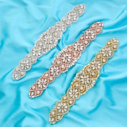 NZUK Silver Gold/Rose Gold Rhinestone Wedding Dress Belt Crystal Wedding Belts Satin Wedding Accessories Bridal Ribbon Belts