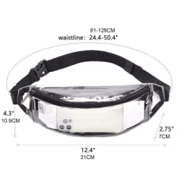 Transparent Waist Funny Pack Clear Sling Belt Bag PVC Portable Travel Hip Bum Small Purse Crossbody Shoulder Chest Phone Pouch