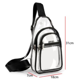 Transparent Waist Funny Pack Clear Sling Belt Bag PVC Portable Travel Hip Bum Small Purse Crossbody Shoulder Chest Phone Pouch