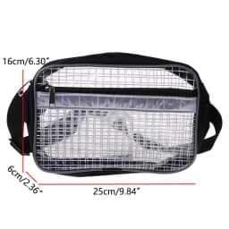 Transparent Waist Funny Pack Clear Sling Belt Bag PVC Portable Travel Hip Bum Small Purse Crossbody Shoulder Chest Phone Pouch