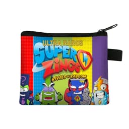Super Zings Cartoon Print Coin Purse Casual Travel Coin Bag Woman Shopping Portable Fashion Wallet Girl Gift