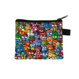 Super Zings Cartoon Print Coin Purse Casual Travel Coin Bag Woman Shopping Portable Fashion Wallet Girl Gift