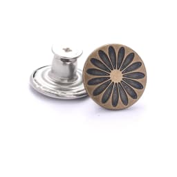 5Pcs Jeans Buttons Replacement 17mm No Sewing Metal Button Repair Kit Nailless Removable Jean Buttons Sewing Accessories