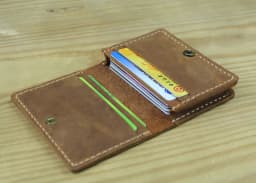 Luxury Handmade Genuine Leather Business Card Holder Men Leather Credit Card Case Small Women Card ID Holder Cover Card Wallet