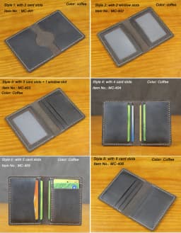 Luxury Handmade Genuine Leather Business Card Holder Men Leather Credit Card Case Small Women Card ID Holder Cover Card Wallet
