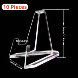Simple White Bench Style Business Card Holder Stand Case Transparent Acrylic Photo Card Desktop Organizer School Office Supplies