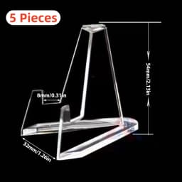 Simple White Bench Style Business Card Holder Stand Case Transparent Acrylic Photo Card Desktop Organizer School Office Supplies