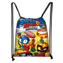 Cartoon Super Zings Drawstring Bag Boys Girls Casual Backpack Youth Lightweight Super Zings Printing Bags Storage Bag Gift