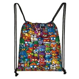 Cartoon Super Zings Drawstring Bag Boys Girls Casual Backpack Youth Lightweight Super Zings Printing Bags Storage Bag Gift