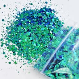 50G/Bag Holographic Mixed Hexagon Shape Chunky Nail Glitter Sequins Sparkly Flakes Slices Manicure Body/Eye/Face Glitter TCF2335