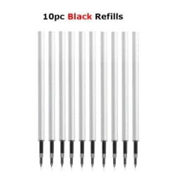 Deli Metal Sign Pen Pens Gold / Silver Gel Pen 0.5mm Refills PREMEC Smooth Refill MiKuni Japan Ink Black School Mi Pen