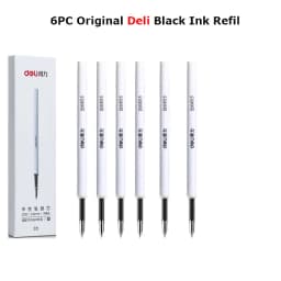 Deli Metal Sign Pen Pens Gold / Silver Gel Pen 0.5mm Refills PREMEC Smooth Refill MiKuni Japan Ink Black School Mi Pen