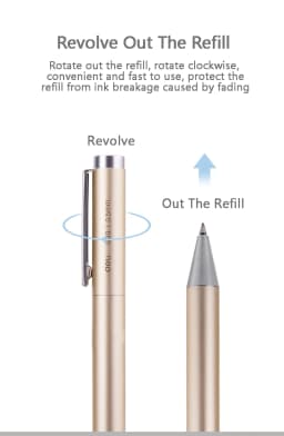 Deli Metal Sign Pen Pens Gold / Silver Gel Pen 0.5mm Refills PREMEC Smooth Refill MiKuni Japan Ink Black School Mi Pen