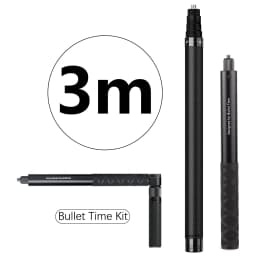 1.2m 3m Carbon Fiber Invisible Selfie Stick Bullet Time Rotating Handle Tripod for GoPro Insta360 X6 X5 X4 DJI Osmo 360 Camera
