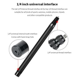 1.2m 3m Carbon Fiber Invisible Selfie Stick Bullet Time Rotating Handle Tripod for GoPro Insta360 X6 X5 X4 DJI Osmo 360 Camera