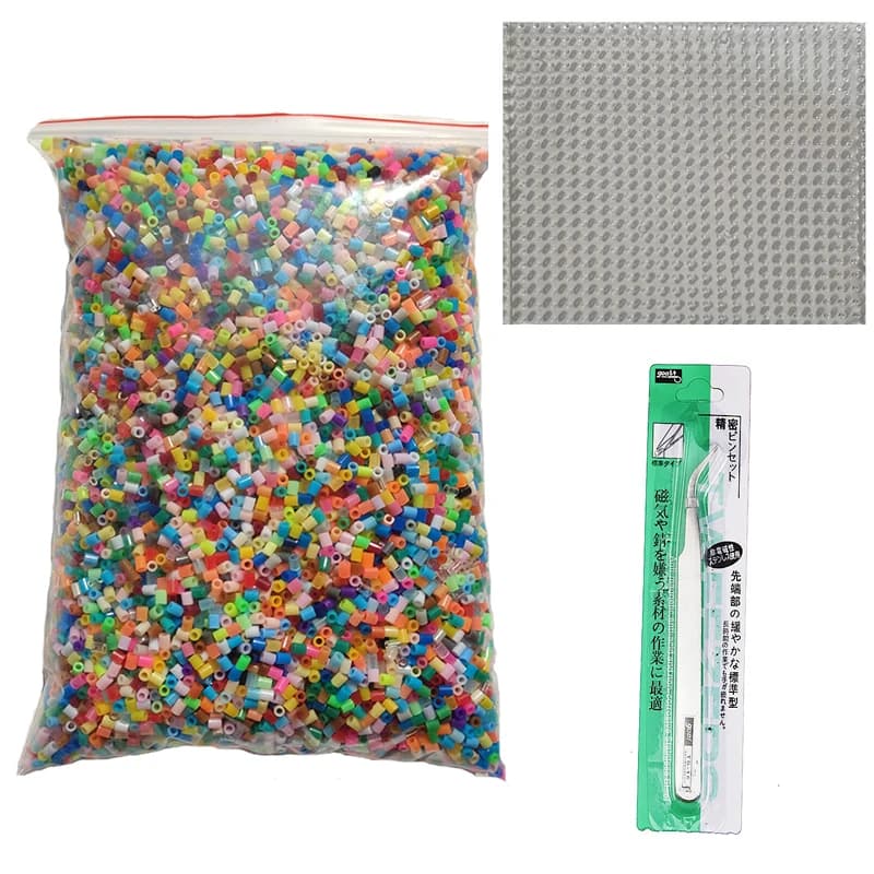 2.6mm Mini Hama Beads Fuse Beads Set 1,0000pcs with Accessory Pegboard Puzzles Toy Perler Toys for Children Creative Toys