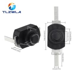 10PCS 12*8MM DC 30V 1A On Off Mini Push Button Switch for Electric Torch 1208YD Self Locking