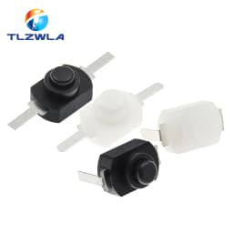 10PCS 12*8MM DC 30V 1A On Off Mini Push Button Switch for Electric Torch 1208YD Self Locking