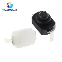 10PCS 12*8MM DC 30V 1A On Off Mini Push Button Switch for Electric Torch 1208YD Self Locking